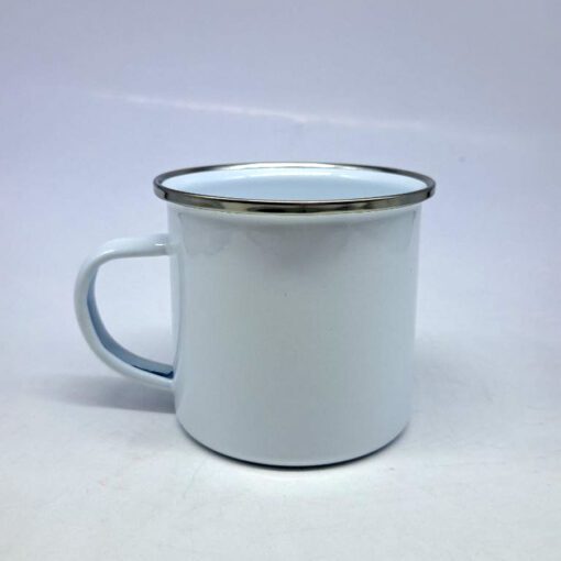 12OZ/360ML ENAMEL JARRO W/ FLAT BOTTOM(WHITE)