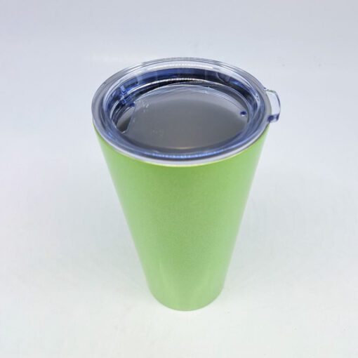 16OZ/480ML GLITTER SPARKLING ACERO INOX SKINNY TUMBLER W/ STRAW(GREEN) - Imagen 2