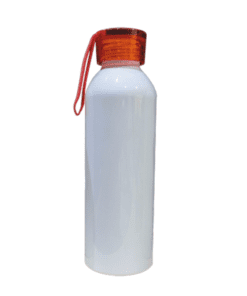 BOTELLA ALUMINIO BLANCA 750ML CON TAPA ROJA