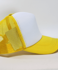 GORRA CAMIONERA AMARILLA PANEL BLANCO