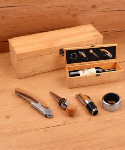 SET DE VINO CAJA BAMBOO
