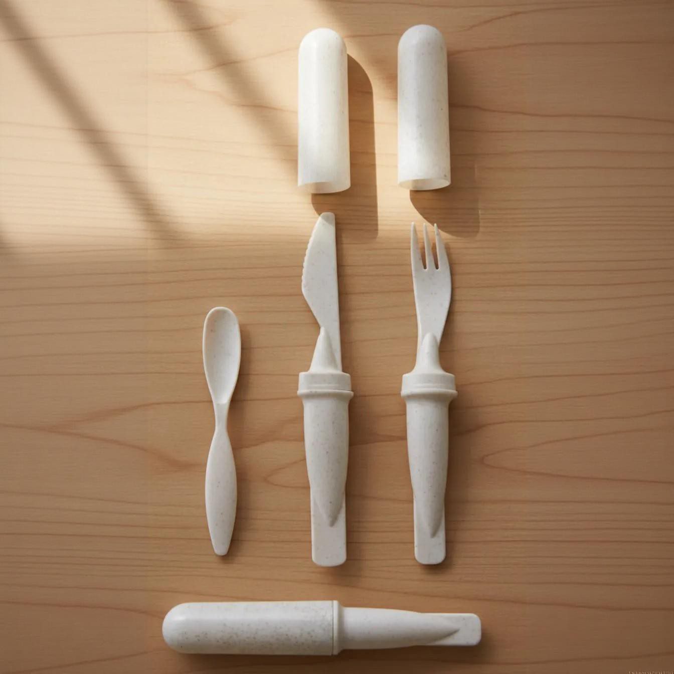 JUEGO DE CUBIERTOS CON TAPA