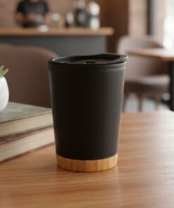 VASO BASE BAMBOO NEGRO
