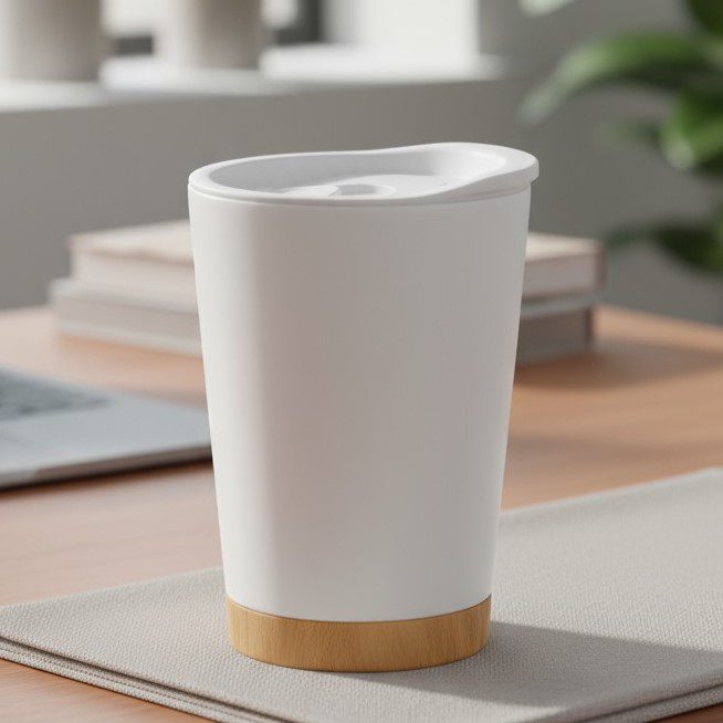 VASO BASE BAMBOO BLANCO