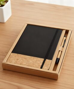 LIBRETA A5 DETALLES EN BAMBOO NEGRA