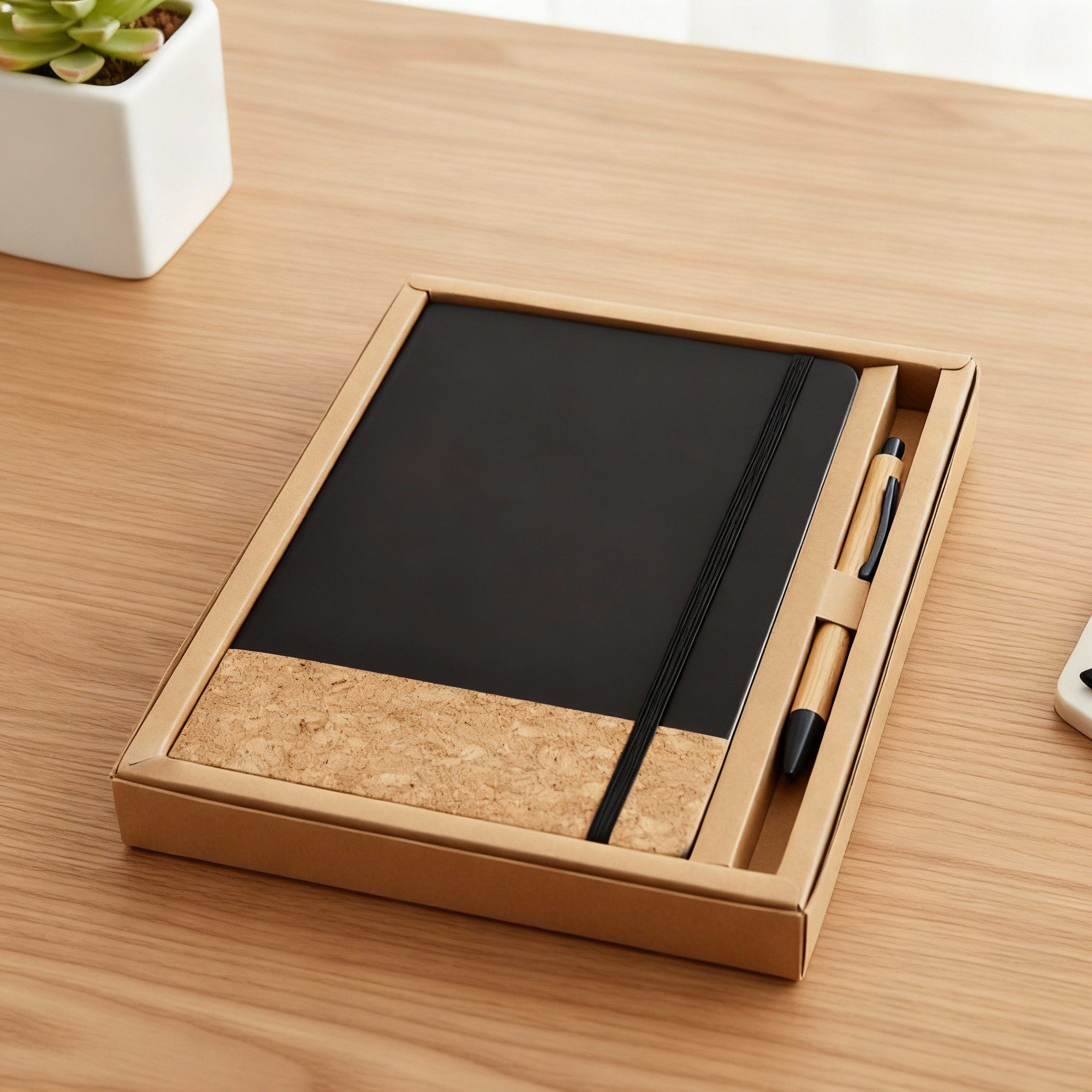 LIBRETA A5 DETALLES EN BAMBOO NEGRA