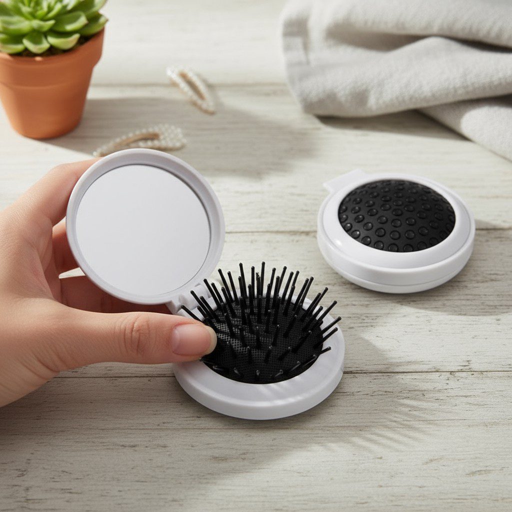 CEPILLO PLEGABLE CON ESPEJO - Imagen 2