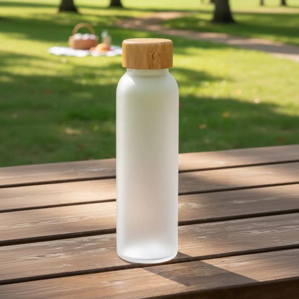 BOTELLA DE VIDRIO ESMIRALADO