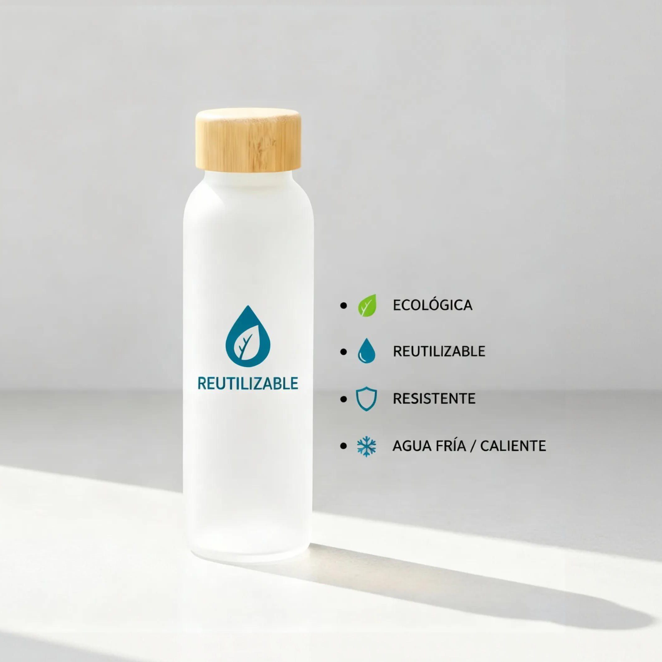 BOTELLA DE VIDRIO ESMIRALADO - Imagen 3