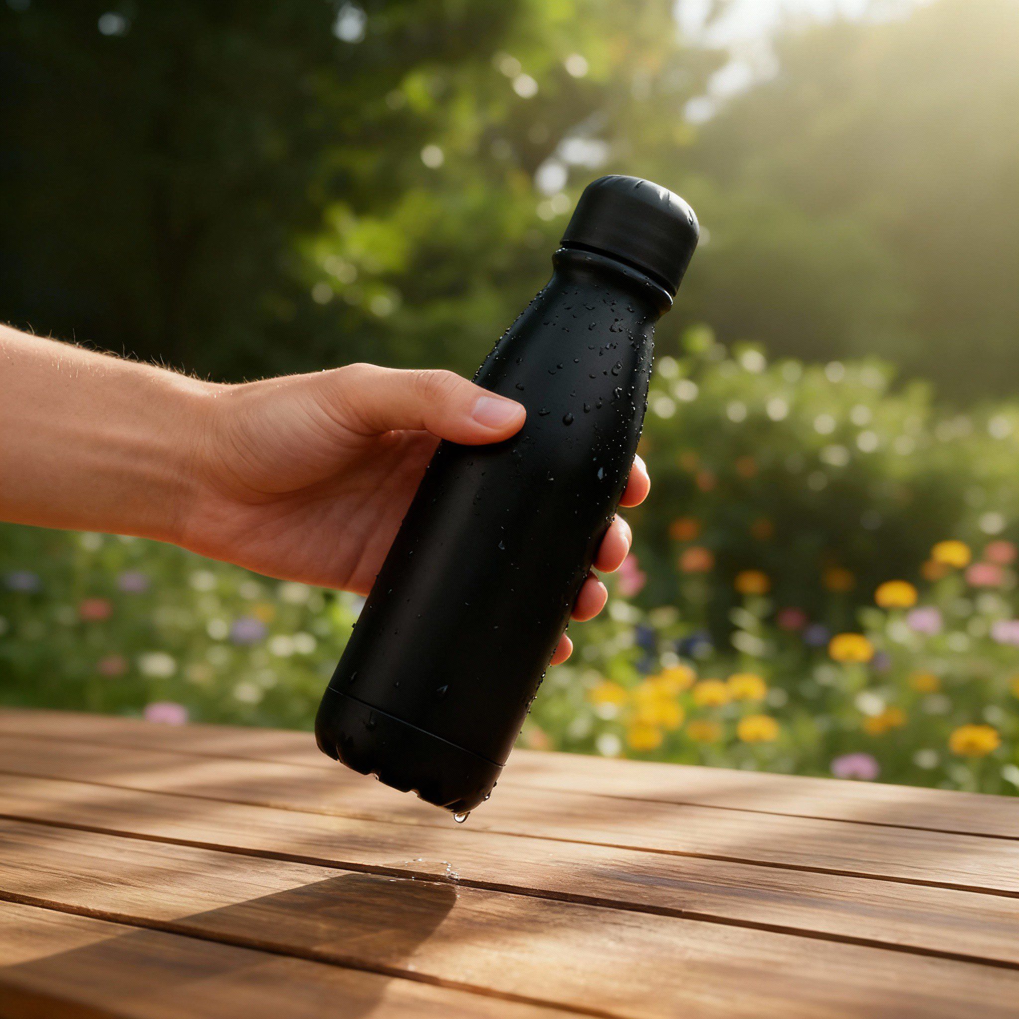 BOTELLA ALUMINIO NEGRA - Imagen 2