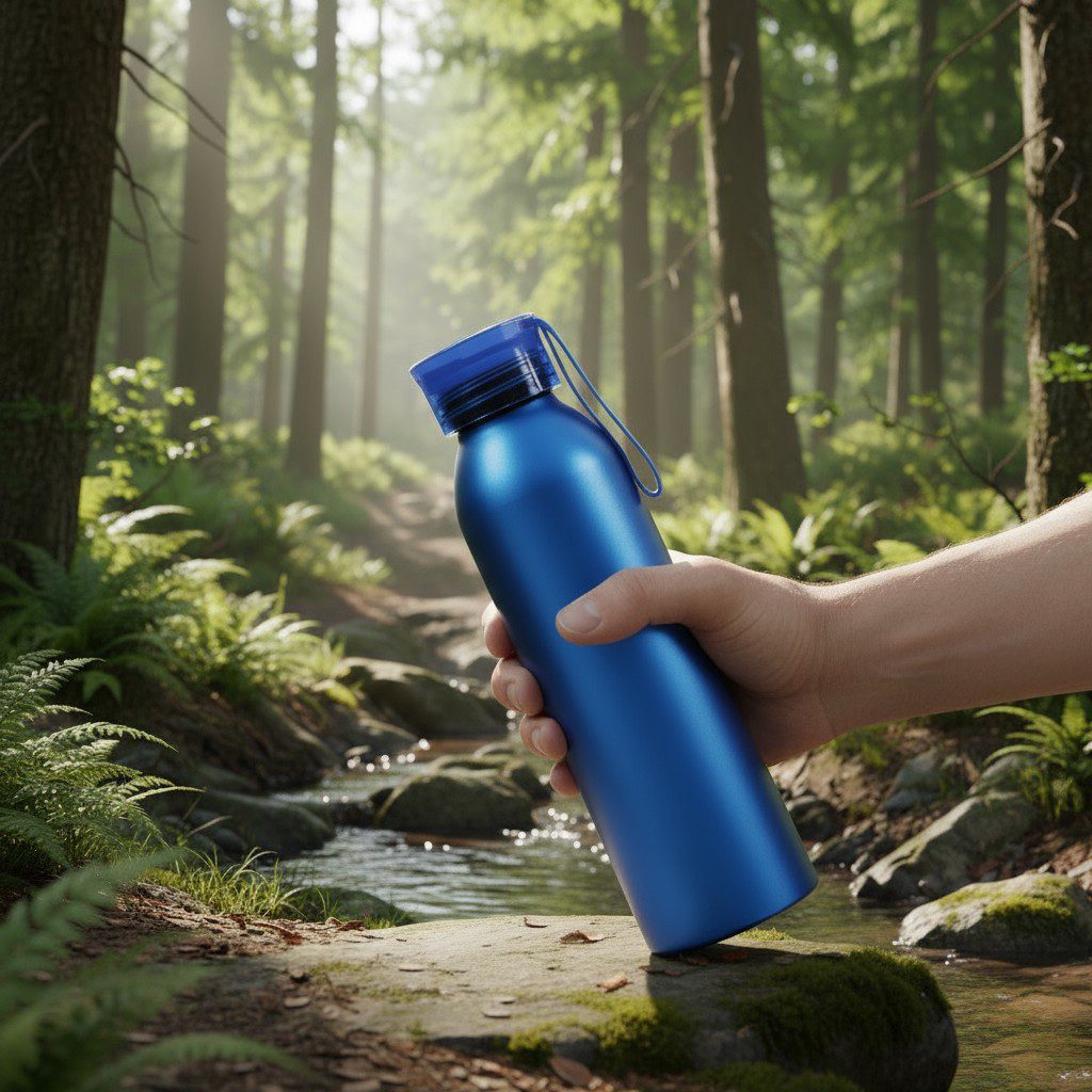 BOTELLA DE ALUMINIO CON COLGANTE - Imagen 2