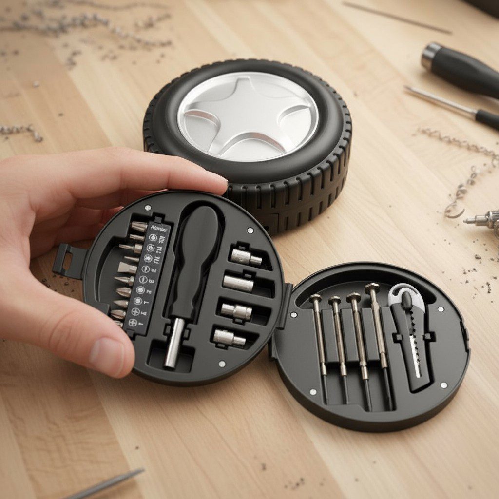 JUEGO DE HERRAMIENTAS CON FORMA DE NEUMÁTICO - Imagen 2