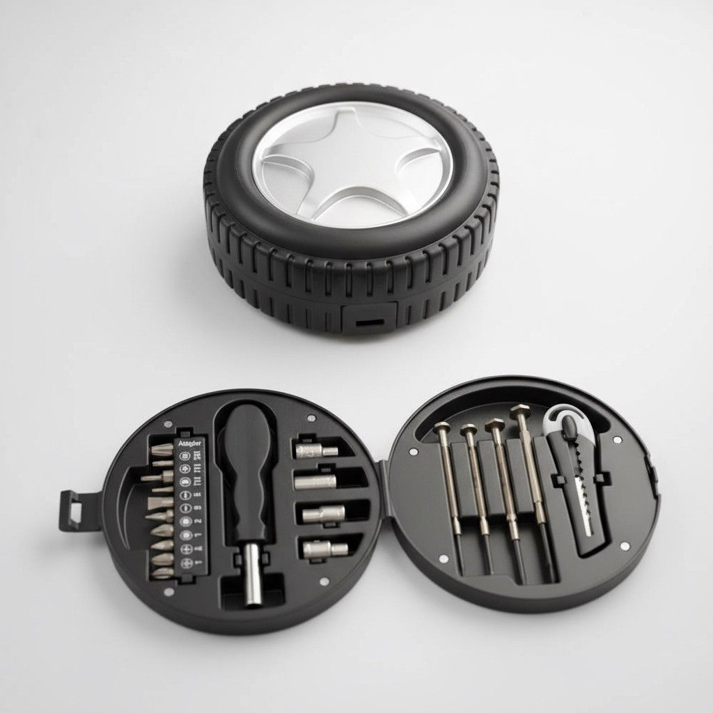 JUEGO DE HERRAMIENTAS CON FORMA DE NEUMÁTICO - Imagen 4