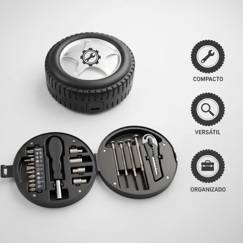 JUEGO DE HERRAMIENTAS CON FORMA DE NEUMÁTICO - Imagen 3